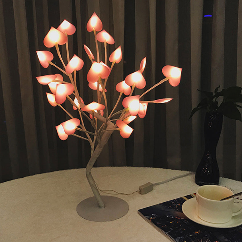 LED cherry blossom fairy light tree with warm glow for bedroom and event decoration