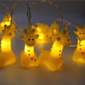 Acrylic animal-shaped LED string lights in giraffe, unicorn, and dinosaur designs for kids' room decor