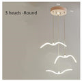 Dimmable modern LED chandelier with ABS hardware in minimalist style for dining room and living room